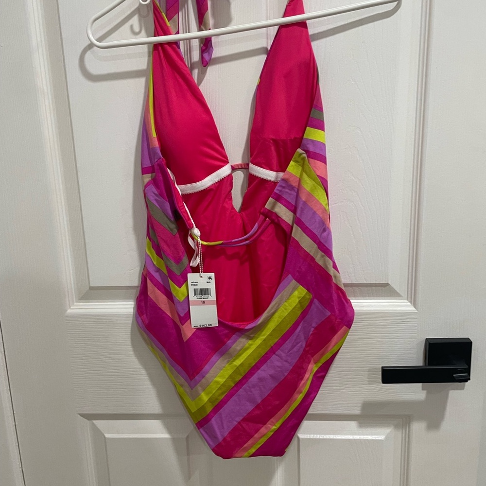 Trina Turk NWT Waltz Plunge swimsuit size 10 new one piece - Picture 4 of 5